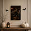 «Three Skeleton Men in Suits Dr buing Whiskey in Halloween», art mural sur toile-2086177614
