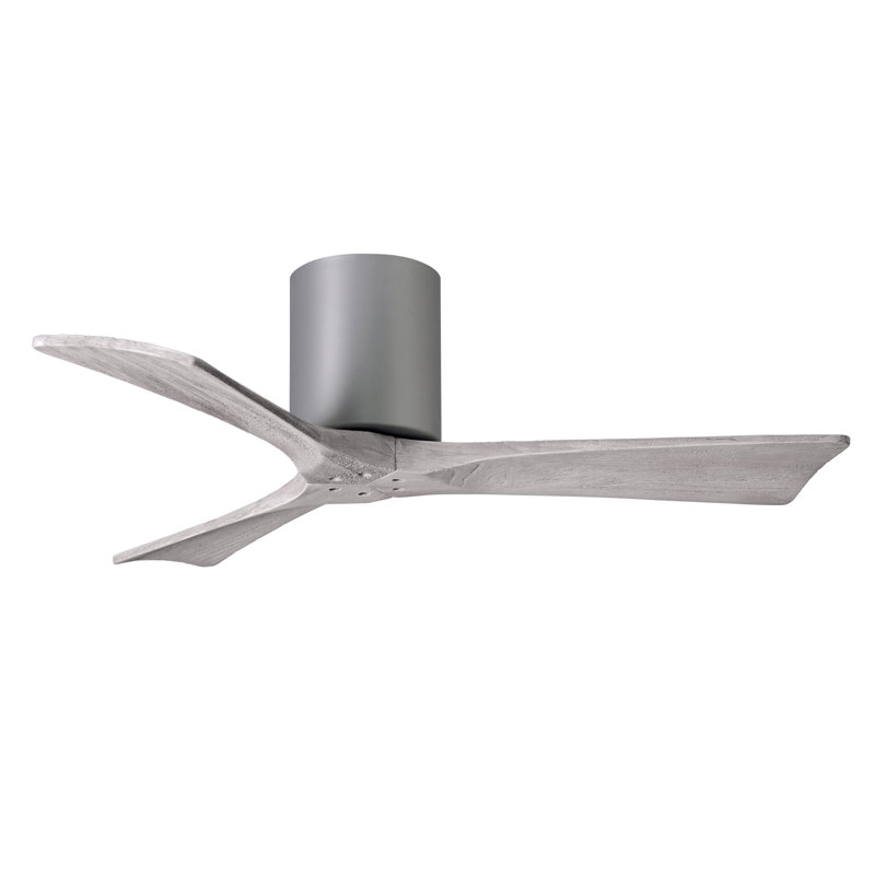 Ventilateur de plafond à 3 pales Olivier, Nickel brossé, Ton bois de grange, 42"