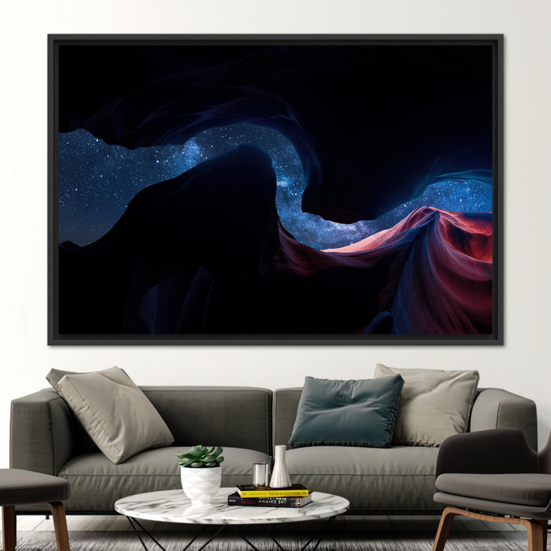 Print on Canvas, 20 cm H x 30 cm W, Black Floater Framed