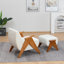 Upholstered Armchair with Footstool-945252925