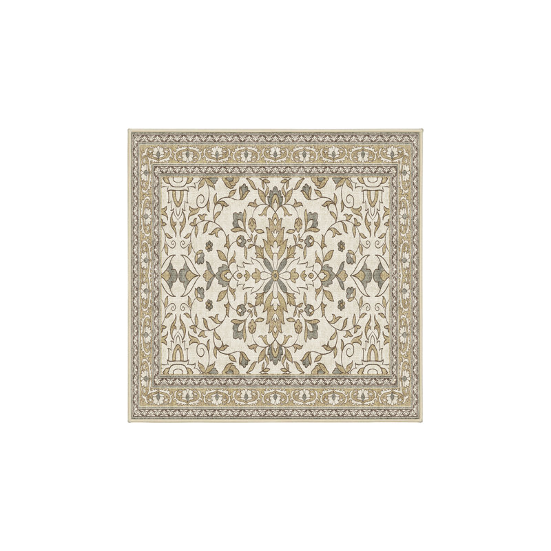 Carolita Hand Loomed Washable Oriental Indoor Rug, Square 4'