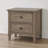 2-Drawer Bedroom Nightstand, With Round Bronze Pull Knobs