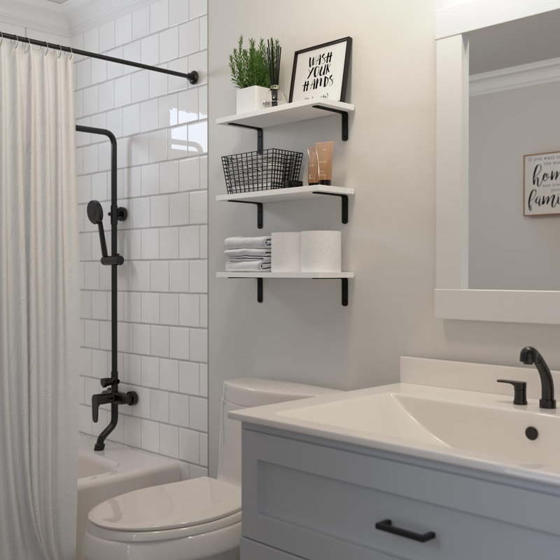 Stojadin Square Floating Shelf, White