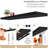 47" Extra-Long Floating Shelves with Invisible Mounting - Set of 2, Black-654864810-648025871