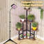Étagère de coin rustique brune à 6 niveaux de hauteur 43,70 "pour pots multiples pour salon, patio, balcon et jardin