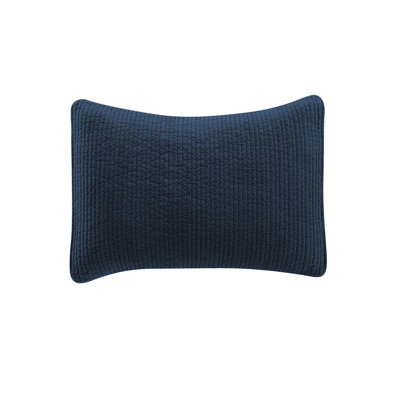 Oreiller de boudoir en velours de coton matelassé rustique 12 x 16 po Stone