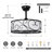 20" Modern Ceiling Fan with Light Kit and Remote Control