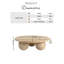 Olympa Circular Mango Wooden Coffee Table - Statement Sculptural Spherical Feet-1335306076