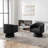 Faux Leather Swivel Barrel Chair-135525716-170896855
