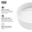 Lavabo de salle de bain rond fait à la main blanc mat L 15 po x l 15 po x H 5 po Montauk