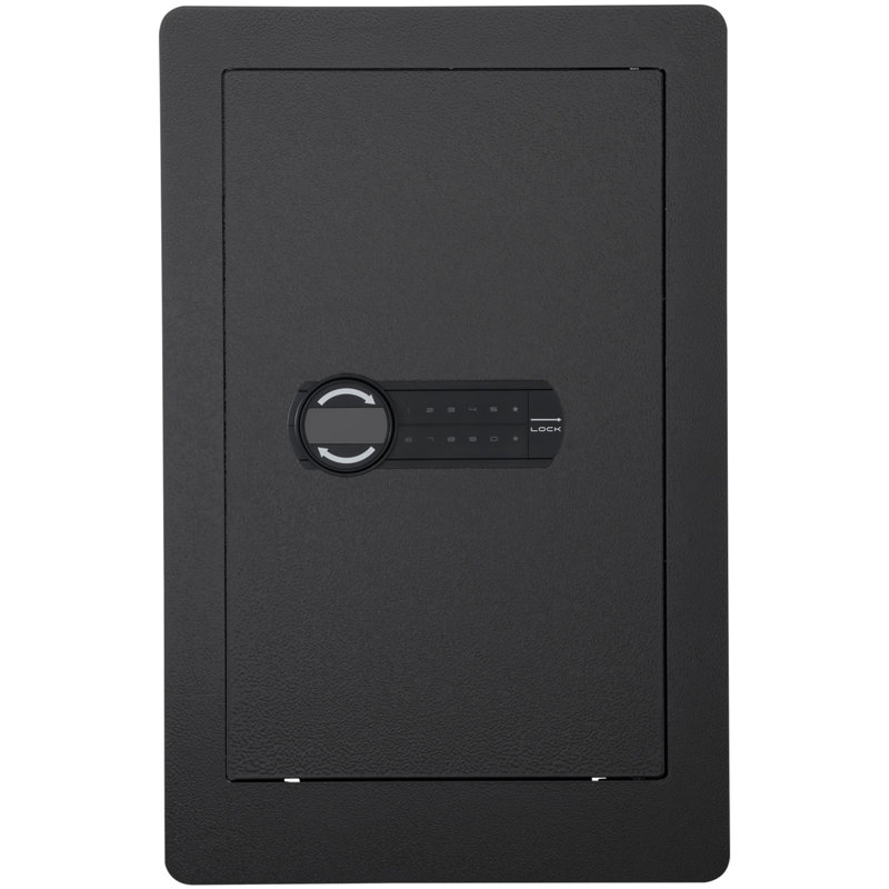 25.59 in Tall In Wall Safe, Hidden Wall Security Safe with Digital Keypad, 3 Removable Shelves, 6 Key Holders, LED Light and Vibration Alarm, Q235 Cold Rolled Steel Safe for Jewelry Passport Cash