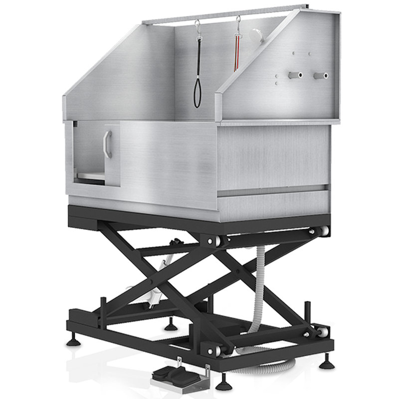 Station de lavage pour chien en acier inoxydable