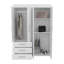 Armoire mobile en velours, chambre à coucher, blanc-2140664824