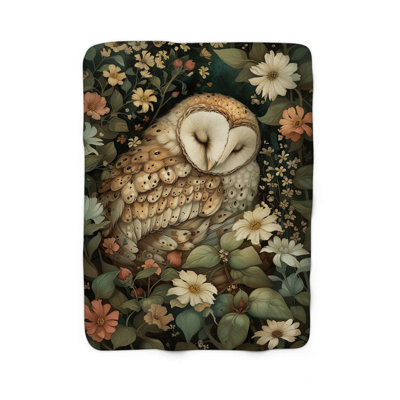 Couverture adorable chouette endormie