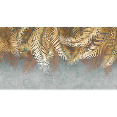 Murale papier peint feuille de palmier tropical