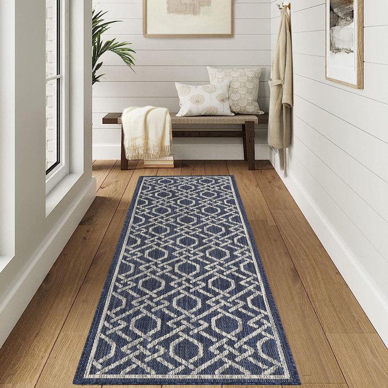Tapis avec envers antidérapant Faydean, Tapis de couloir 2 pi 3 po x 7 pi 3 po