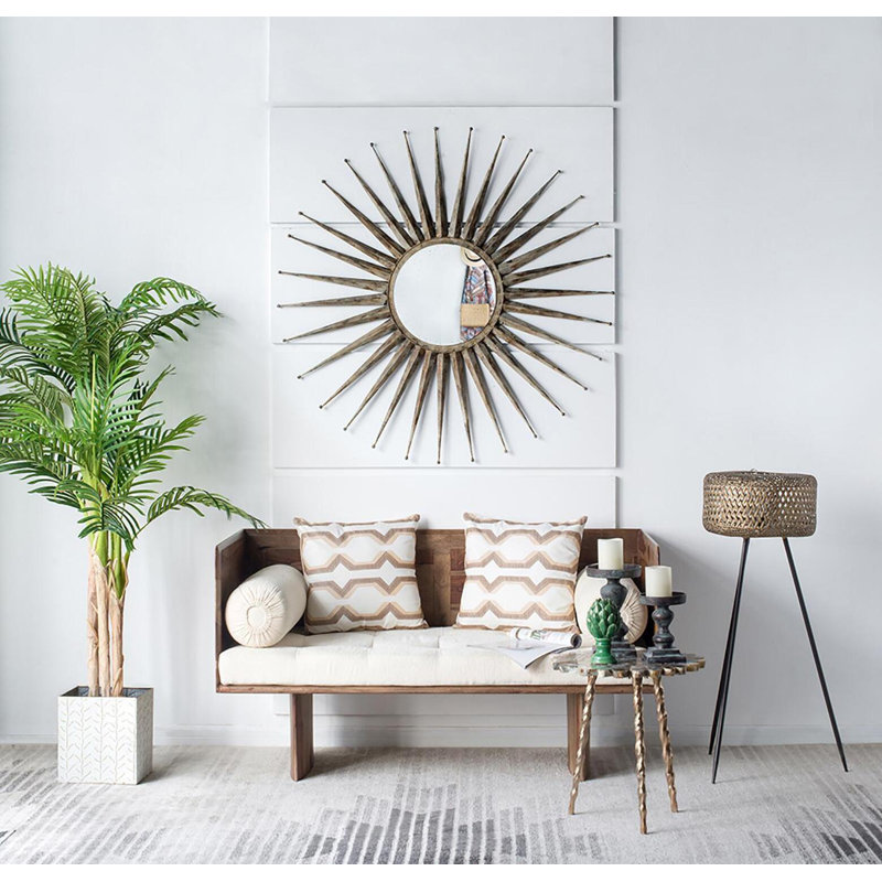 Metal Wall Mirror, 46" H x 46" W