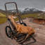 Chariot pliable de transport de charrette à bûches, capacité de charge de 300 lb