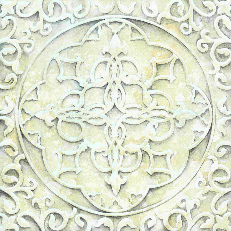 Carreau neutre - peinture sur toile tendue, H 12 po x l 12 po