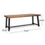Table de salle à manger d'extérieur avec bois - 30,17 po Hauteur, 8, 8 personnes mangeant du bois, conception simple