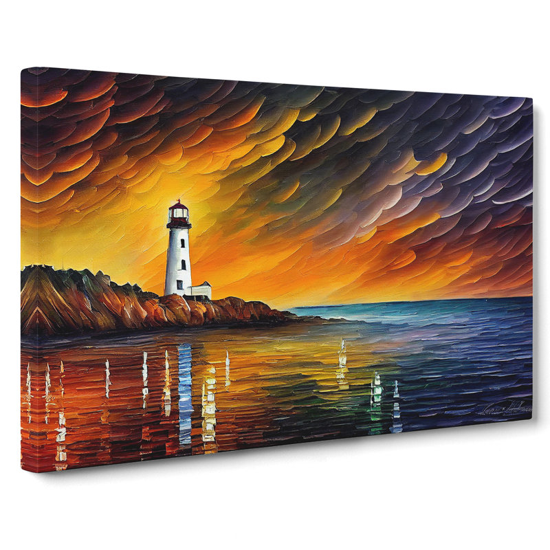 Lighthouse Painting Vol.2 Abstract - Wrapped Canvas, 35cm H x 50cm W x 3cm D