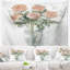 Tapisserie florale bouquet de roses roses dans un vase-28491751