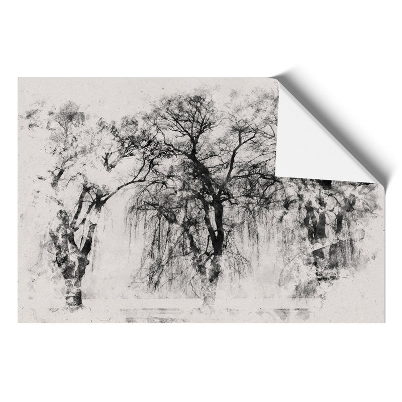Three Trees at Winter Watercolour - Frameless Print, 21cm H x 30cm W x 0.1cm D