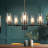 Grisella 5-Light Modern Linear Shaded Chandelier  with Seeded Glass