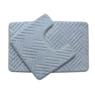 Ensemble de 2 tapis de bain en mousse viscoélastique