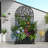 34 X 15.75 X 72 In. Iron Rolling Planter Box With Trellis