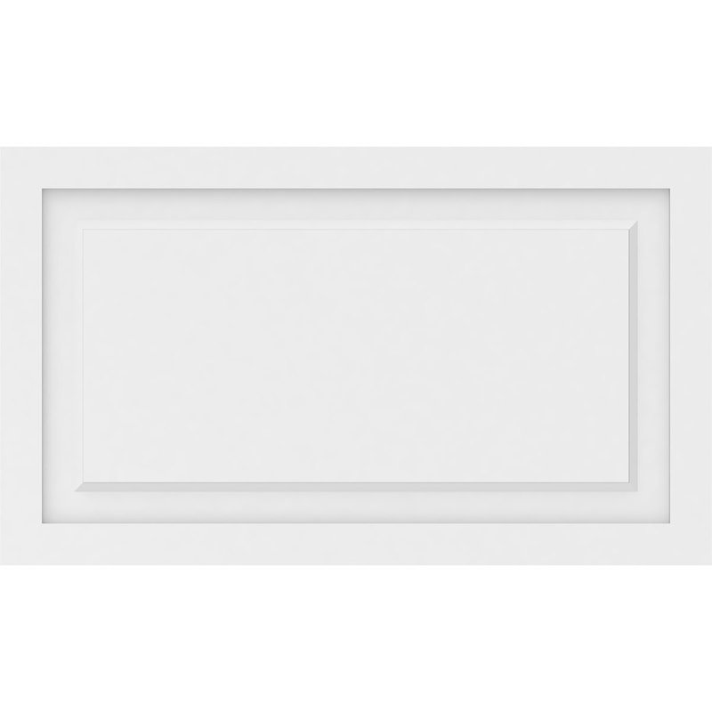 Panneau mural Harrison 3D en blanc, H 20 po x l 34 po x P 0,63 po