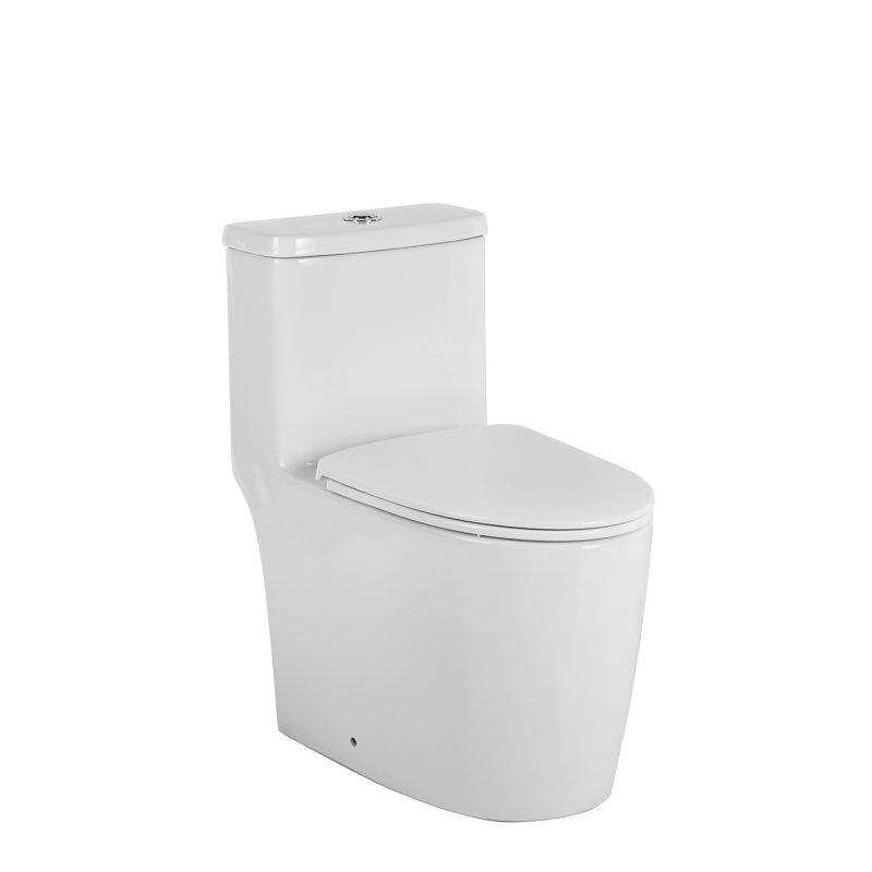 White Ceramic Toilet, 1.1/1.6 , Elongated, Comfortable, Soft Close Seat, & , T036wt One Comfort Height, White,