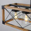 Luminaire suspendu 32 po en bois de noyer rustique pour îlot de cuisine 5 lumières 32 po-924394435-937001509