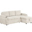 Convertible avec rangement dissimulé, porte-gobelets, ports, tiroirs de rangement modulaires en chenille beige,