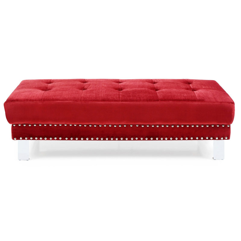 Repose-pieds Caicey, Velours cerise