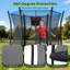 Trampoline avec filet d'enclos et échelle, trampoline d'extérieur pour enfants et tout-petits, trampoline récréatif dans la cour arrière