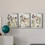 Pressed Flower Arrangement IV - Ensemble de 3 peintures sur toile encadrées-666306610-666306573