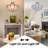 4 - Light Dimmable Gold Vintage Glass Bowl Chandelier