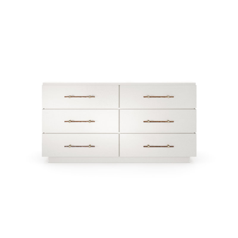 Commode 6 tiroirs Mattone, Lino Bianco