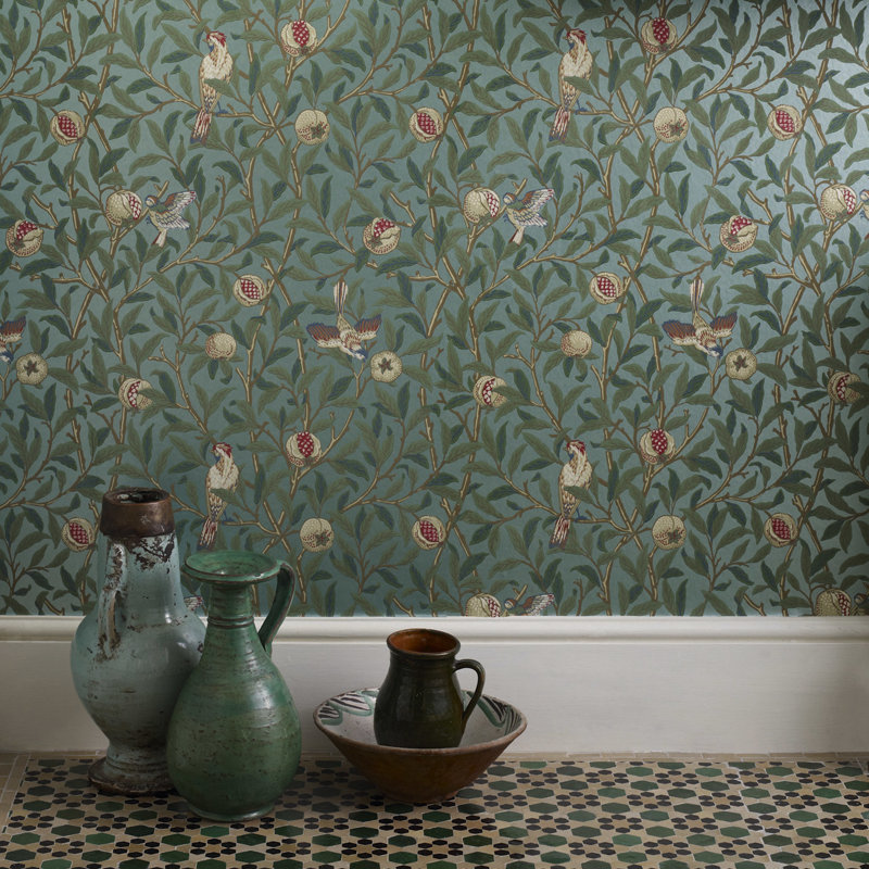Bird & Pomegranate 10.05m x 52cm Matte Wallpaper Roll