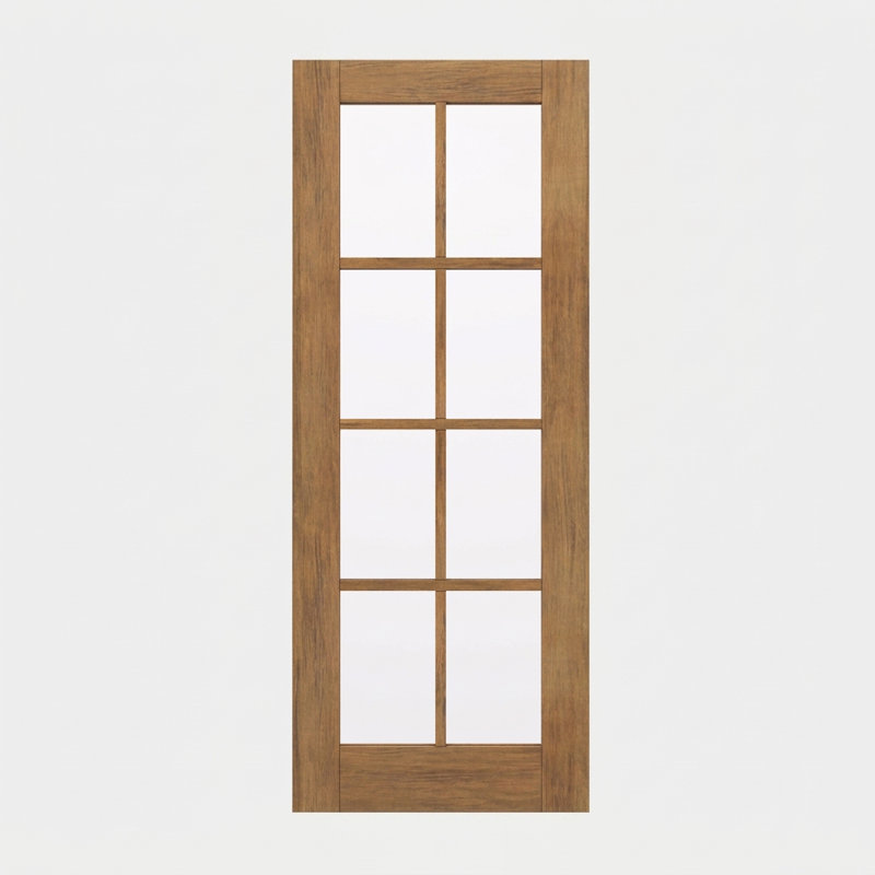 Porte d'extérieur 96 po Dalle acajou 96 po, sans finition SDL 8 Lite, 36 po x 96 po [porte de 36 po]