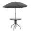 Ensemble de table d'extérieur en verre ondulé de 6 pièces avec chaises pliantes Amlie de Flash Furniture-536681252