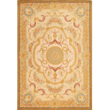Canvello Savonnerie Hand-Knotted Lamb's Wool Area Rug- 9' X 12'