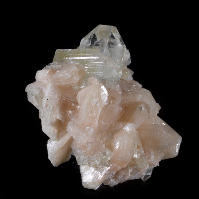 Apophyllite à eau parfaite avec stilbite