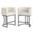 Kuenn 26.4" H Counter Height Bar Stools Set Of 2, Modern Barrel Counter Stools With Backrest And Arms, Metal Legs, Upholstered Accent Barstools For Kitchen Island