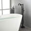 Robinet de baignoire autoportant Robinet pour salle de bain à fixation au sol - Poignée simple en laiton avec douche à main-75959722