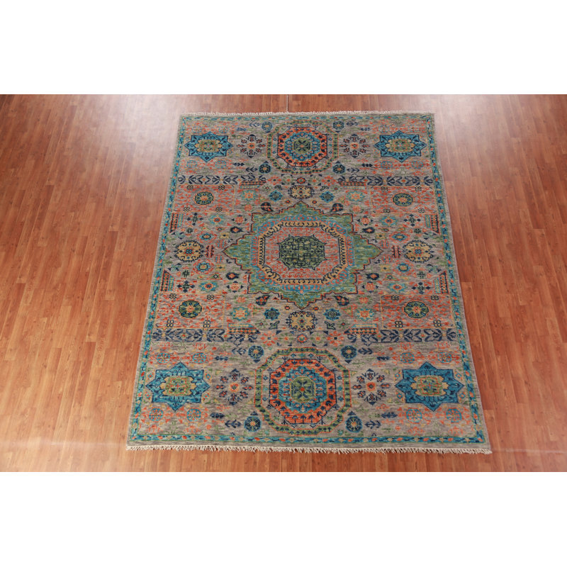 Tapis traditionnel en laine Kazak traditionnel 8 x 10