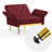 Zianny Velvet Accent Chair with Ottoman-734751138