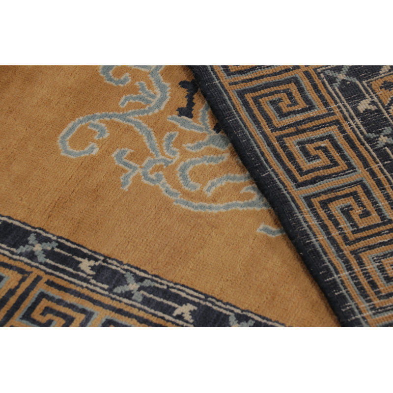 Art Deco One-of-a-Kind 4'4X5'7 Hand Knotted Area Rug