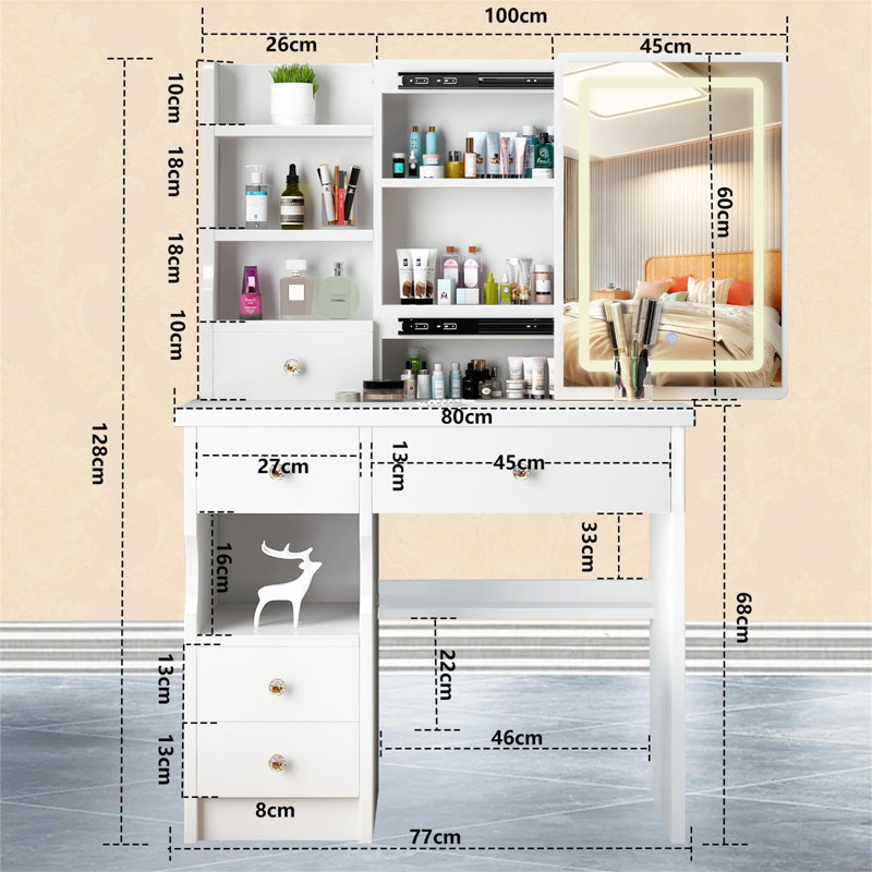 Darylann Dressing Table with Mirror
